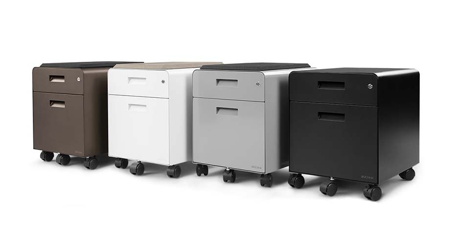 2-Drawer File Cabinet with Seat, Rolling by UPLIFT Desk