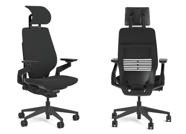 Steelcase Gesture Chair with Adjustable Headrest & Lumbar Buzz2 Black Hard  Floor 619084076469