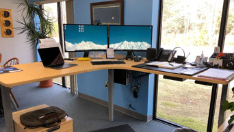 UPLIFT V2 L-Shaped Special Order Laminate Standing Desk