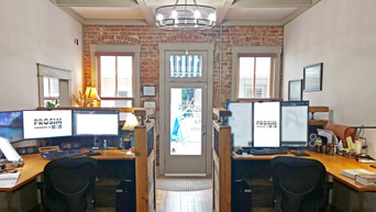 UPLIFT V2 L-Shaped Standing Desk with 1-inch thick bamboo desktop