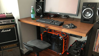 UPLIFT V2 Standing Desk with Smooth Reclaimed Fir Desktop