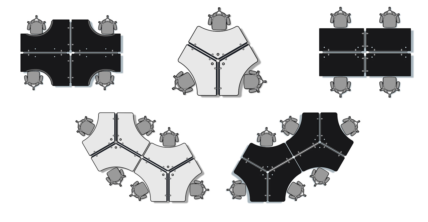 Popular Flexible Office Layouts Flexible Office Data Power & Data Link Configurations