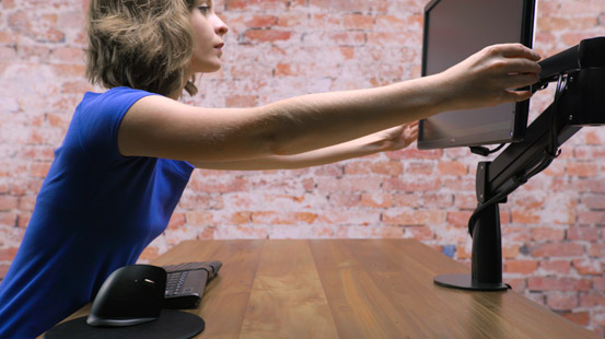 Find the right ergonomic products for you with help from Human Solution UPLIFT's Height Adjustable Desk workstation lets you work better