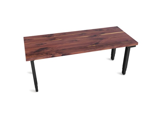 Squared Cedar Solid Wood Desktop with Black Frame