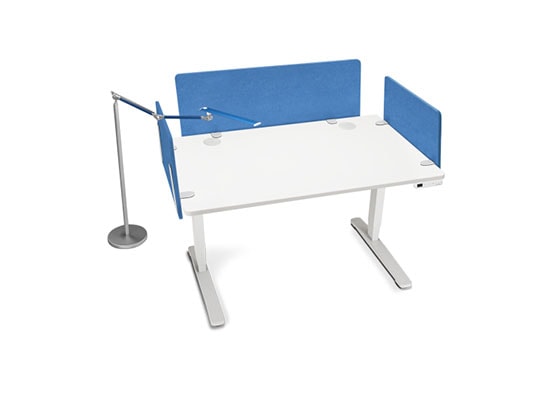 GREENGUARD Laminate White Desktop with White Frame