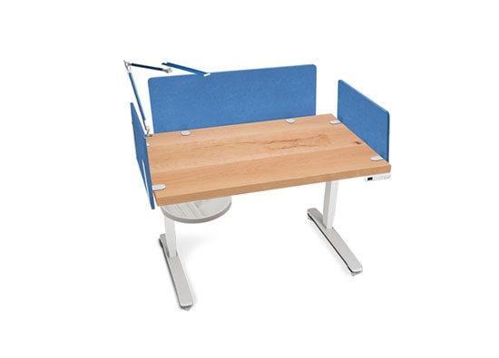 Premium Cherry Solid Wood Desktop with White Frame