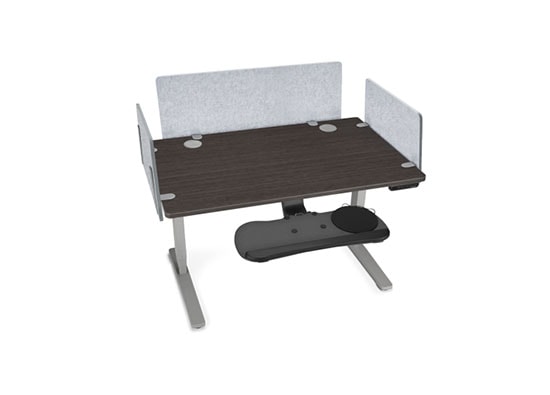 GREENGUARD Laminate Ash Gray Desktop with Gray Frame