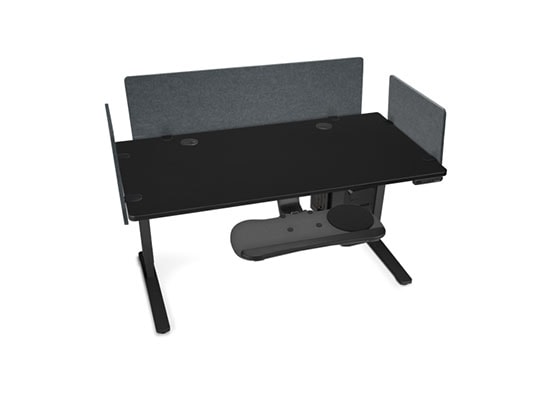 GREENGUARD Laminate Black Desktop with Black Frame