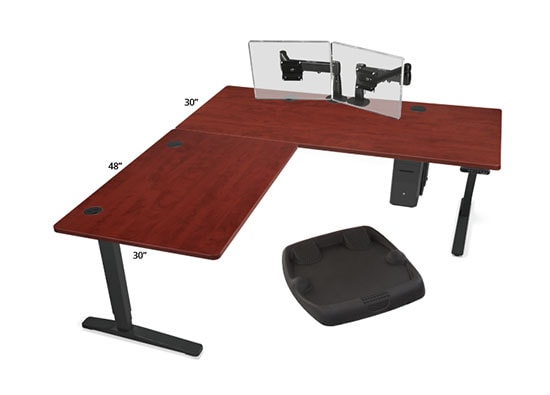 GREENGUARD Laminate Cherry Desktop with Black Frame