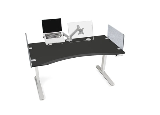 Black Eco Curve Desktop with White Frame