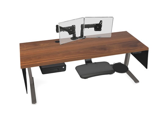 Sipo Mahogany Solid Wood Desktop with Metallic (Industrial Style) Frame