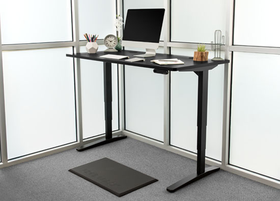 Black Greenguard Laminate Desktop with Black Frame