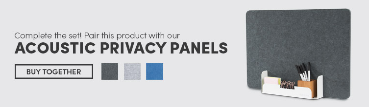 Complete the set and pair this Acoustic Panel Holder with our Acoustic Privacy Panels!