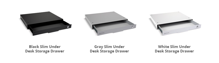 Slim Under Desk Storage Drawer S07
