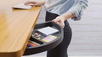 UPLIFT Large & Small Half Circle Desk Drawer Video