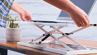 UPLIFT E3 Compact Stand Up Desk Converter Video