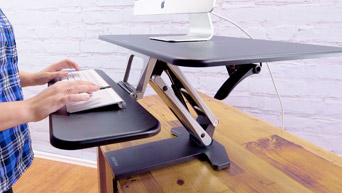 UPLIFT Front Clamp Standing Desk Converter Video