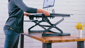 UPLIFT Lift Standing Desk Converter Video