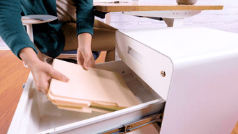 UPLIFT 3-Drawer Rolling File Cabinet Video