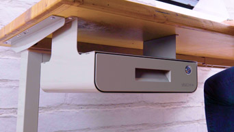 UPLIFT Locking Under Desk Drawer with Shelf Video