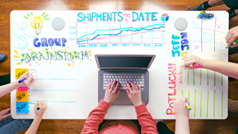 UPLIFT Whiteboard Sit Stand Desk Video