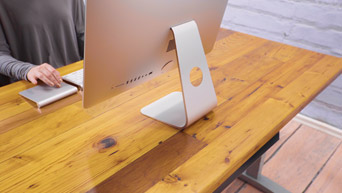 UPLIFT Douglas Fir Solid Wood Desktop Video