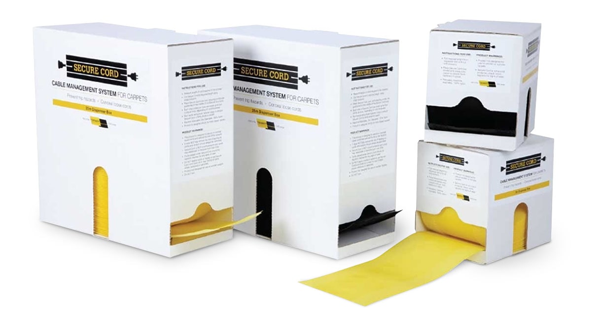 Secure Cord Cable Management for Carpets