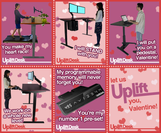 happy valentine's day ergonomics uplift standing desk